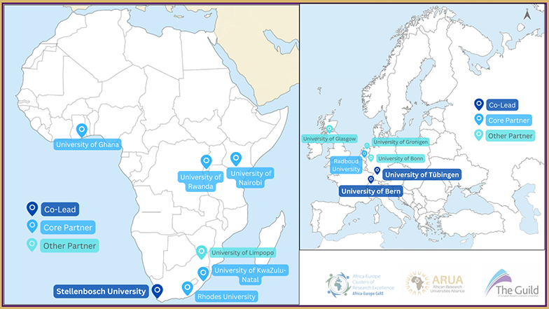 map of institutions involved in Genomic Research in Africa