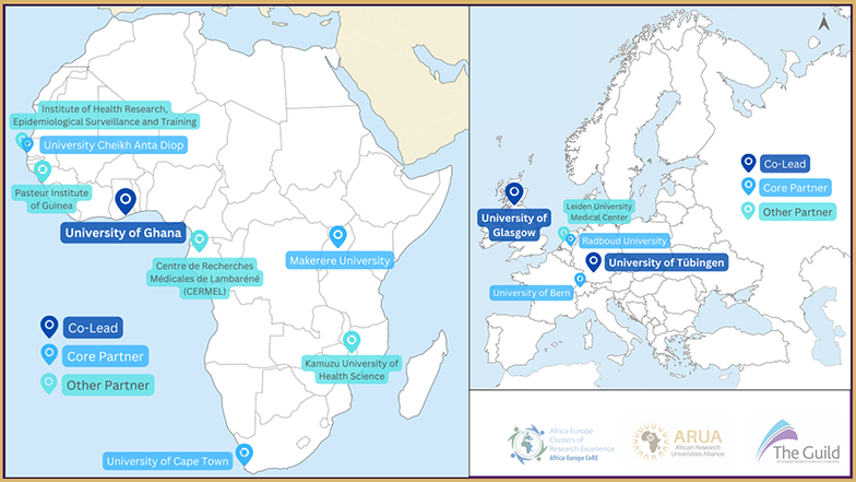 map in institutions involved in infectious diseases